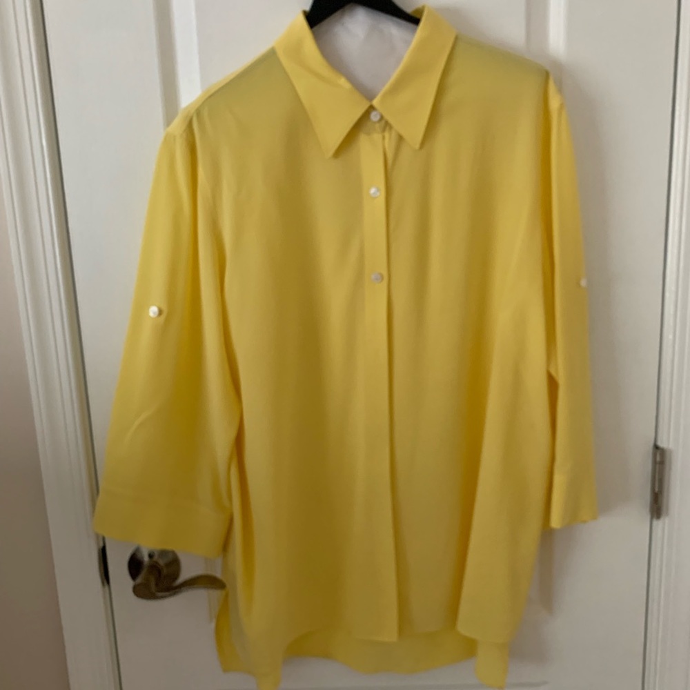 Lafayette 148 Yellow  Silk blouse